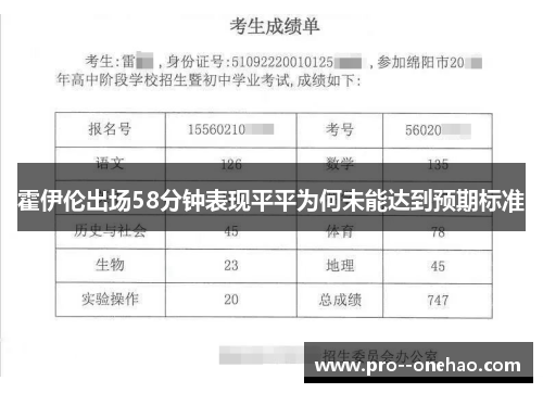 霍伊伦出场58分钟表现平平为何未能达到预期标准
